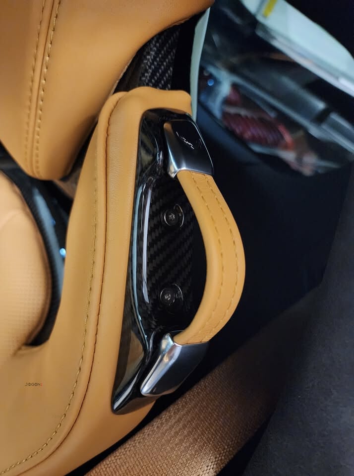 C8 Corvette Carbon Fiber Seat Belt Holder Buckle Panel Replacement