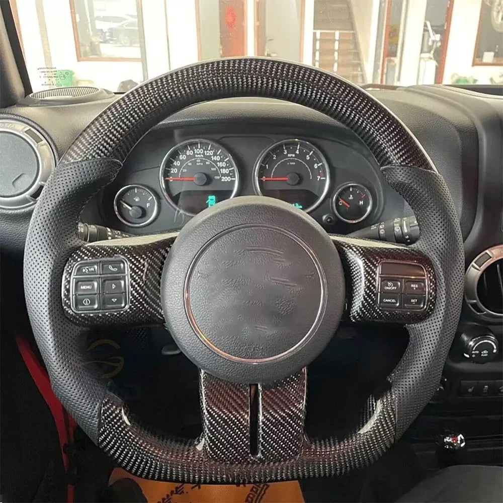 2011 - 17 Jeep Wrangler JK / JKU Carbon Fiber Steering Wheel | Next-Gen Carbon