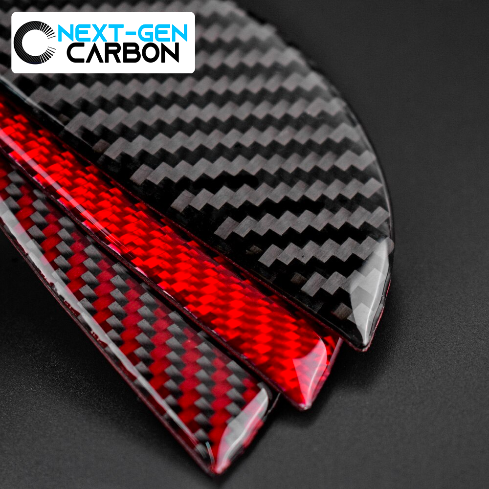 2013 - 15 Camaro Real Carbon Fiber Radio/Climate Control Trim + Center Vent Overlay | Black, Red Carbon