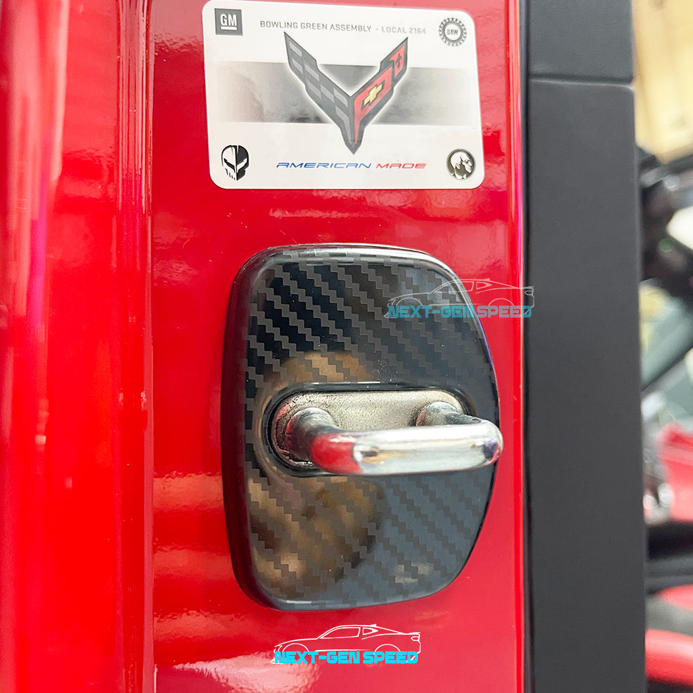 C8 Corvette Carbon Fiber Stainless Steel Door Striker