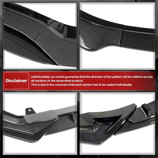 2015 - 23 Charger Carbon Fiber SRT Track Package Splitter Lip 4PC