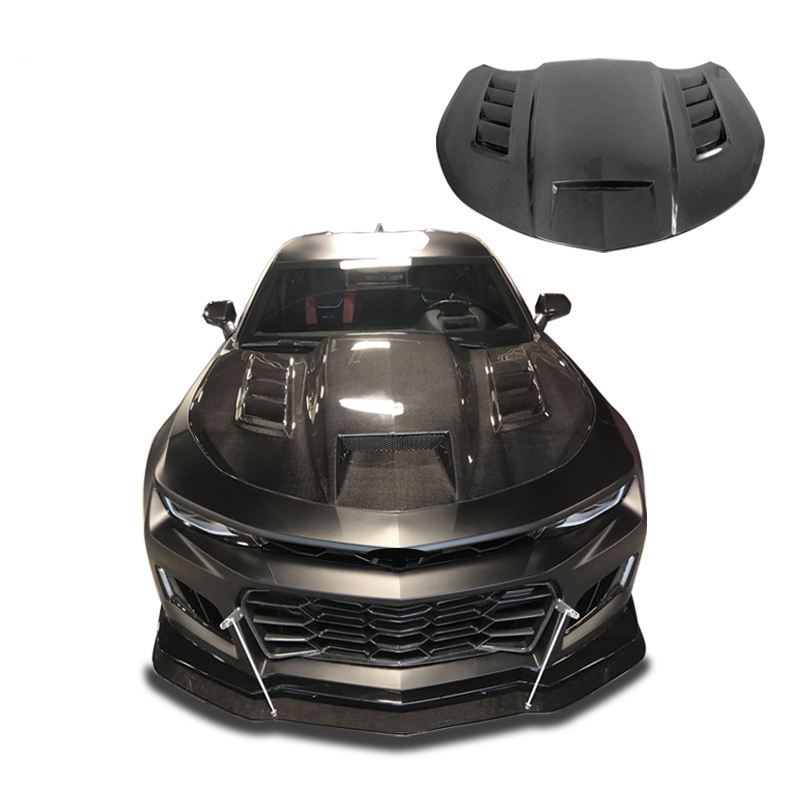 2016 - 24 Camaro Carbon Fiber Terminator Style Hood image 2