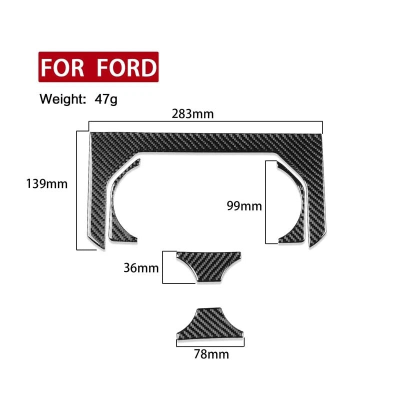 2015 - 20 Ford F150 Carbon Fiber Rear Cup Holder Trim Overlay | Next-Gen Carbon