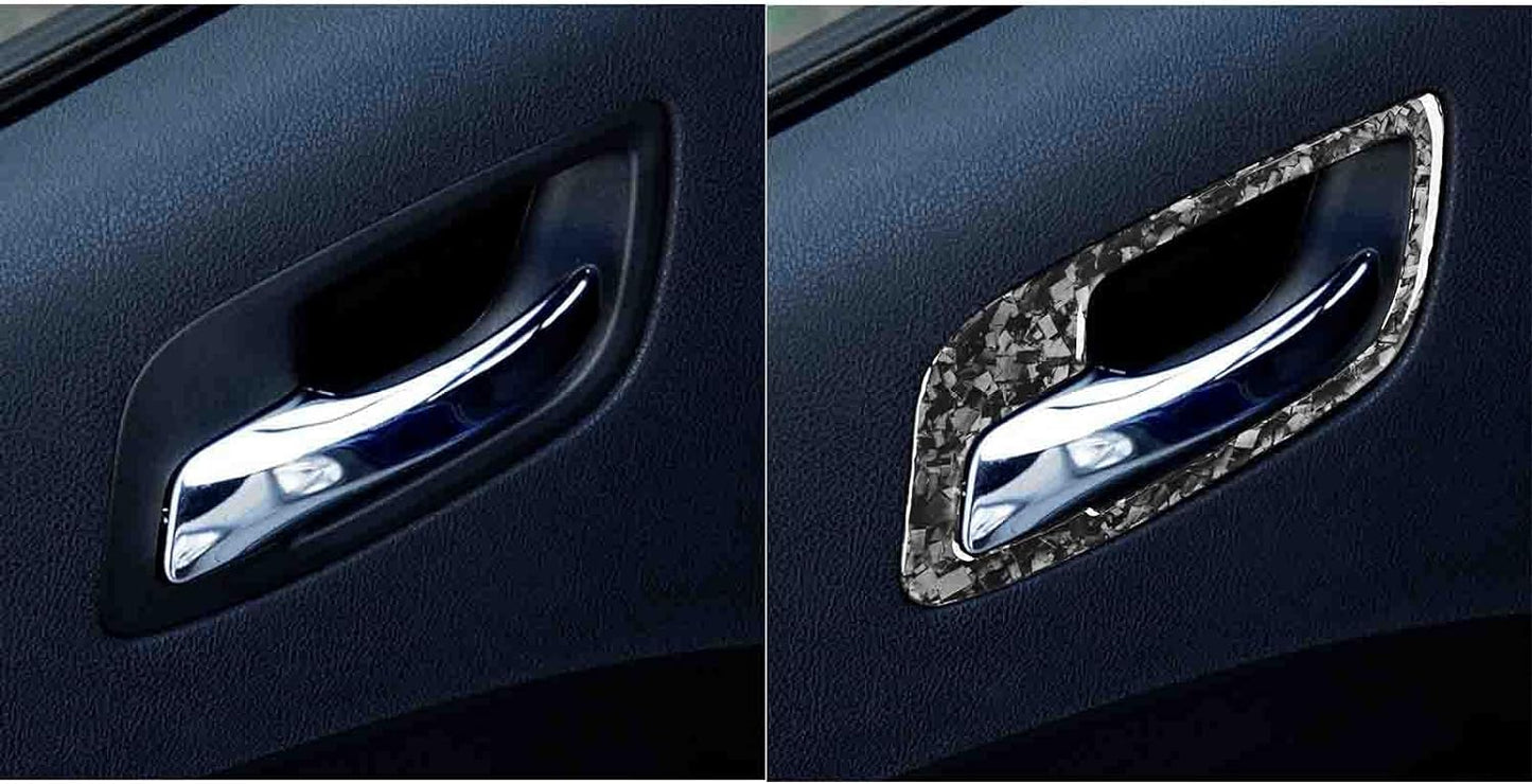 2011 – 24 Dodge Charger Forged Carbon Fiber Interior Door Handle Trim Covers