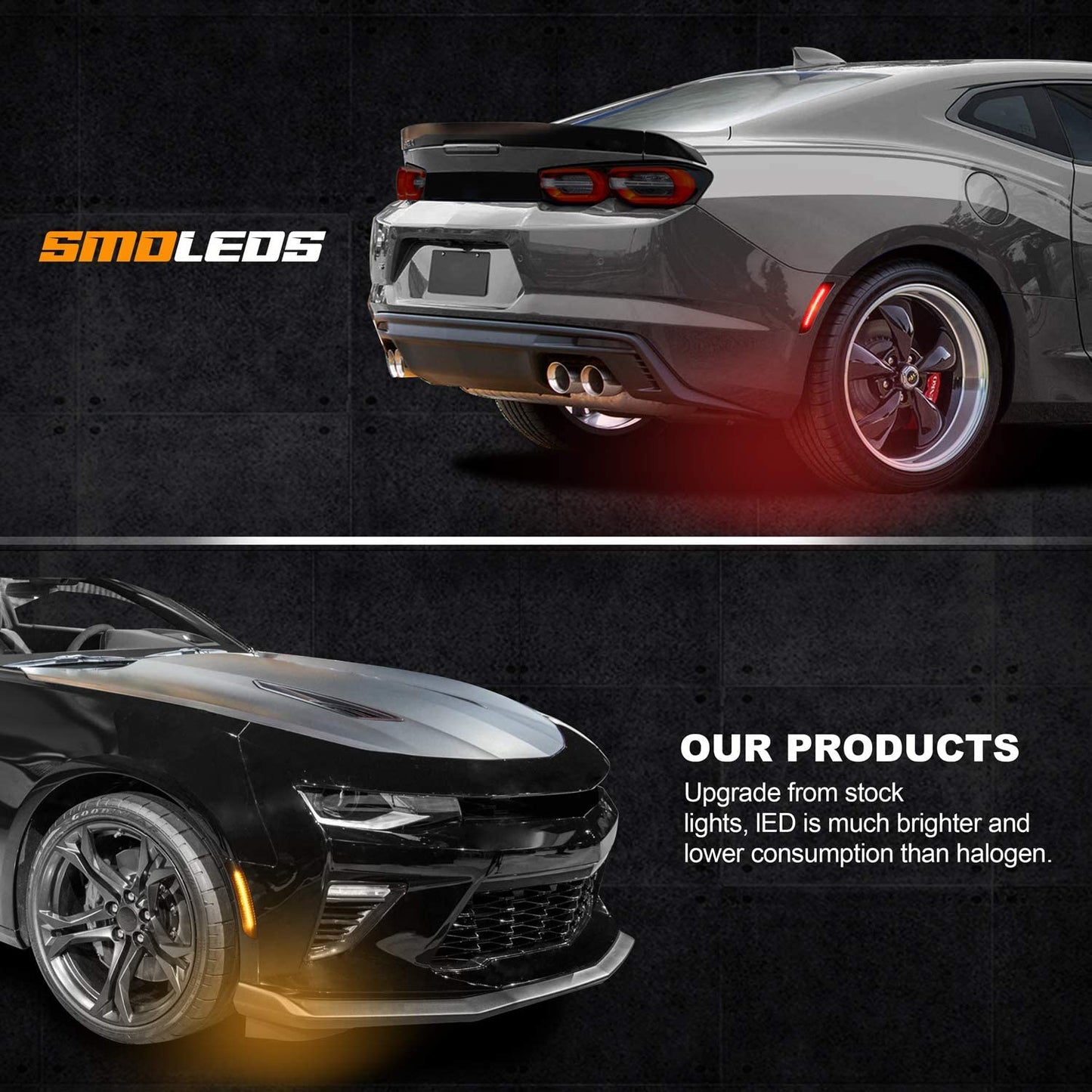 2016 - 24 Camaro Smoked LED Side Marker Lights