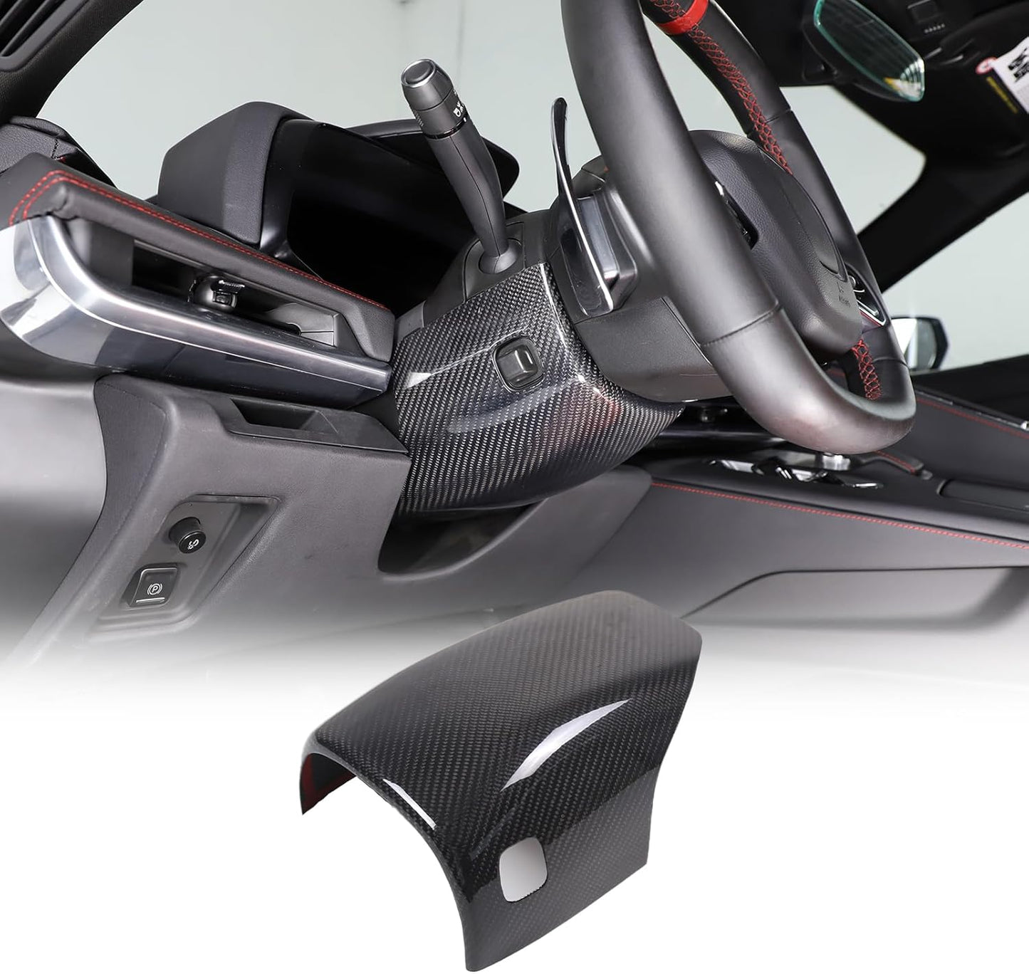 C8 Corvette Carbon Fiber Steering Wheel Base Lower Cover | Black / Red / Blue/ Forged
