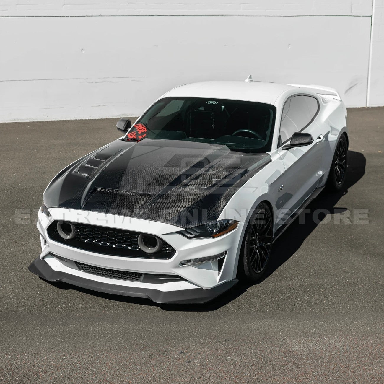 2018 - 23 Mustang Terminator Style Front Vented Bumper Hood
