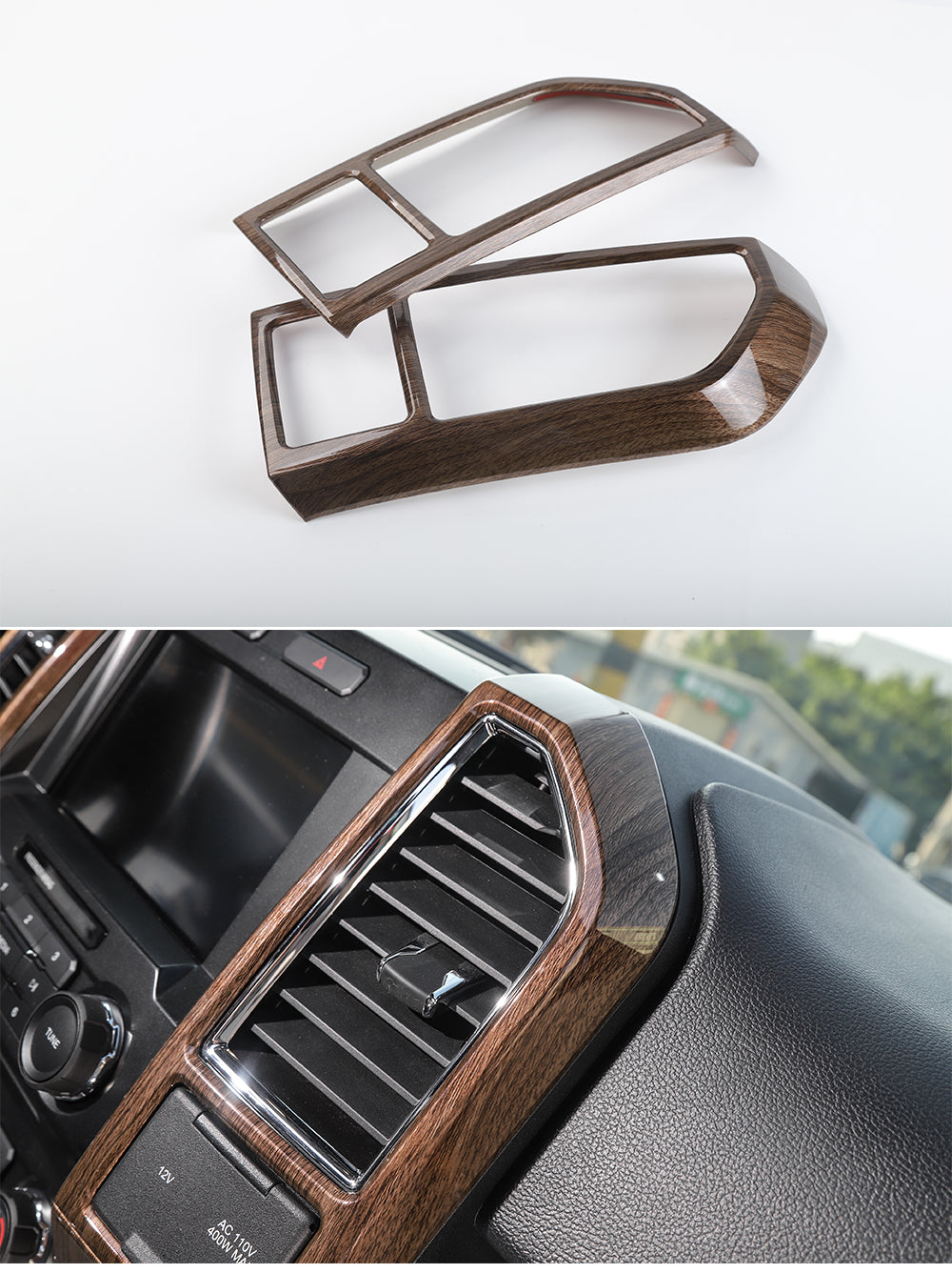 2016 - 24 Ford F-150 Center Dash Vent Trim Covers (5 Finishes)
