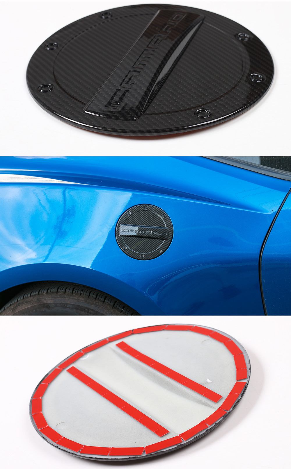 2016 - 24 Camaro Hydro-Carbon Fiber Fuel Door Cover