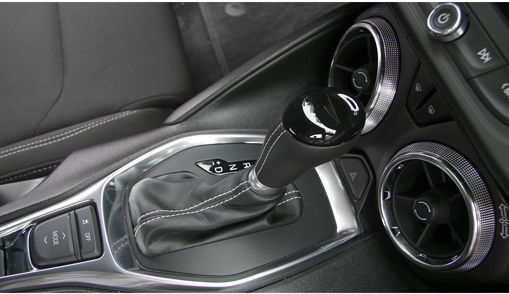 2016 - 24 Camaro Carbon Fiber/Colored Shifter Cap Cover (4 Colors)