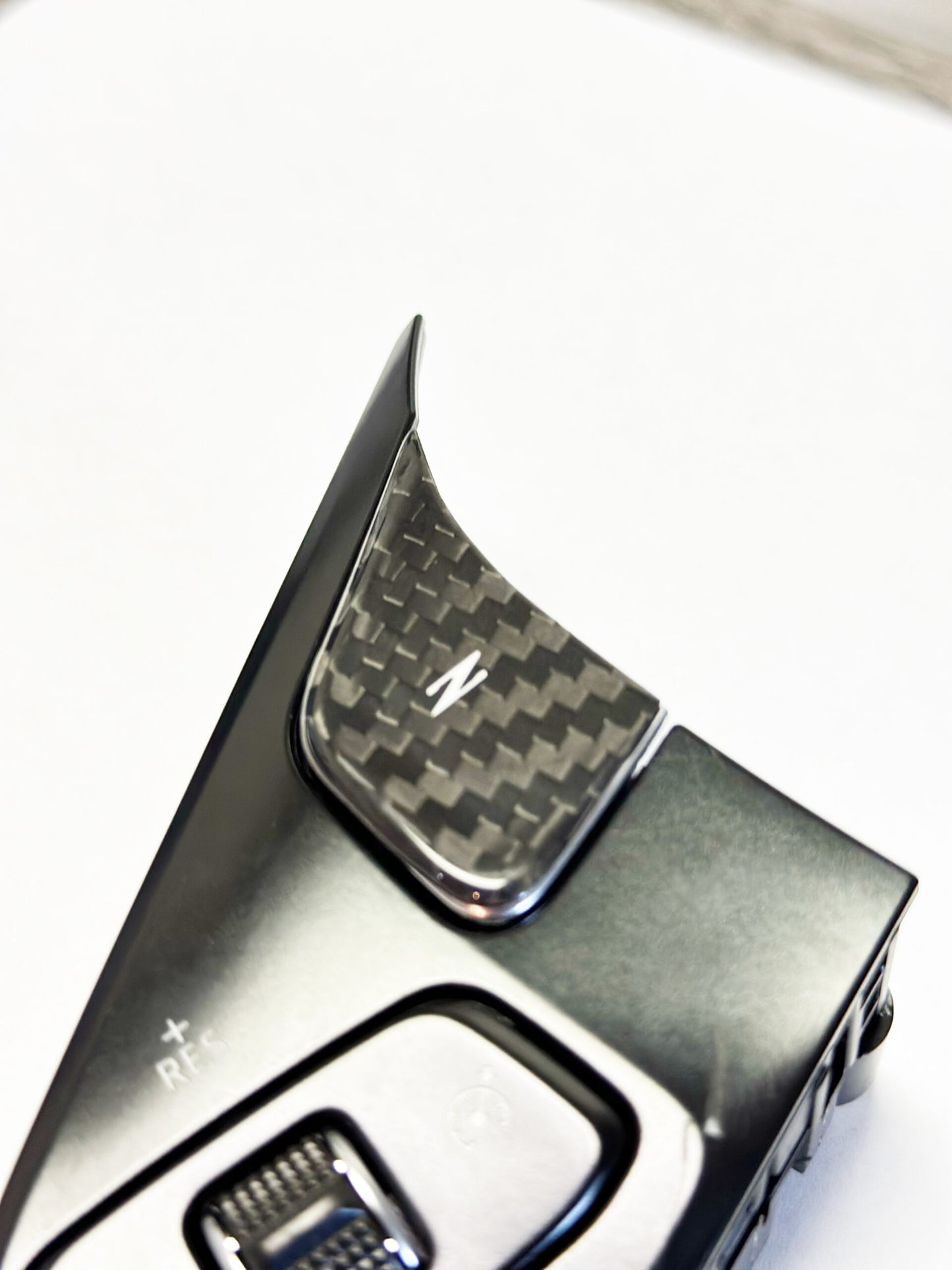 C8 Corvette Carbon Fiber Z Button Steering Wheel Button Cover | Next-Gen Carbon