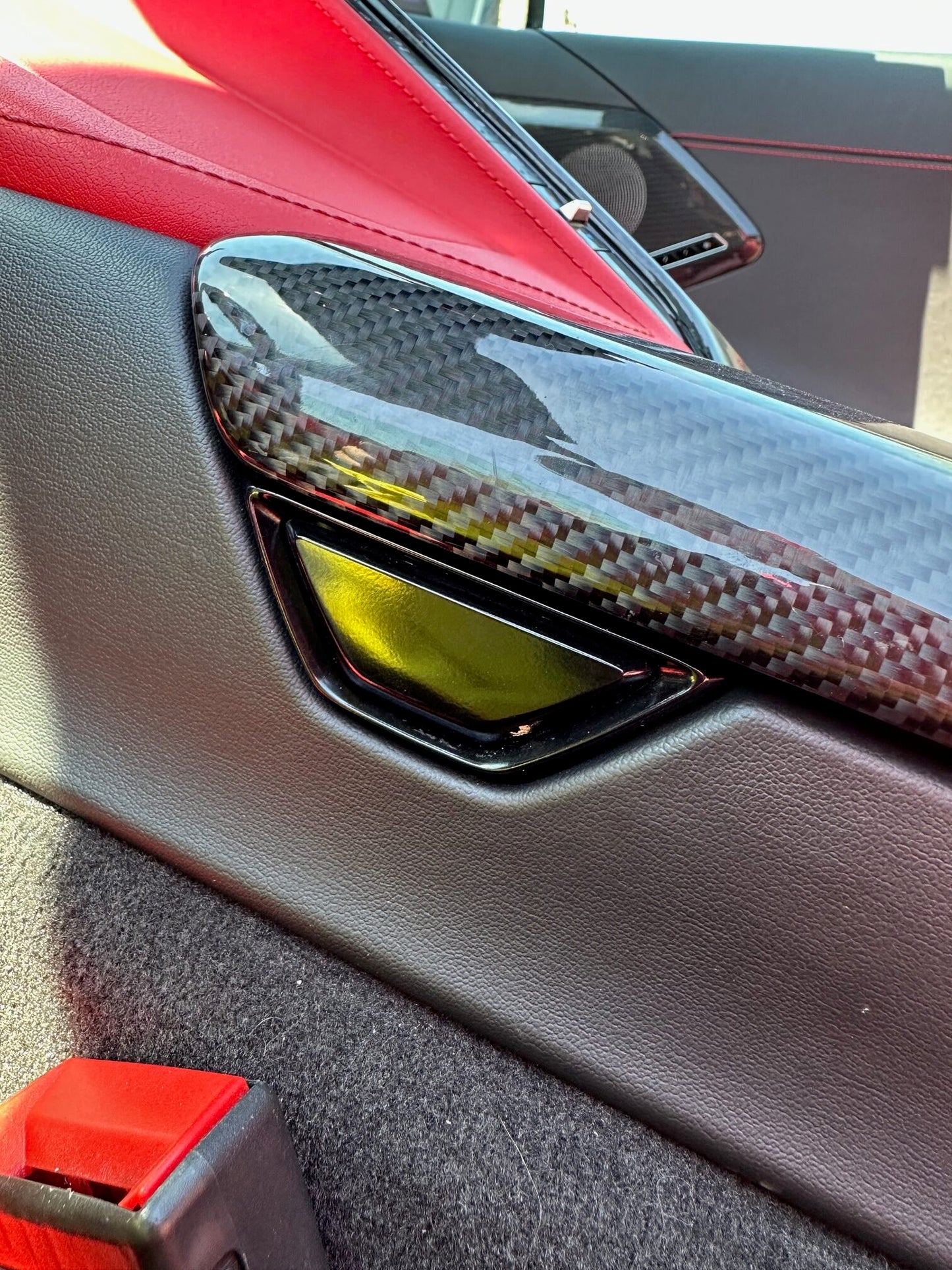 C8 Corvette Carbon Fiber Center Console Button Cover | Next-Gen Carbon