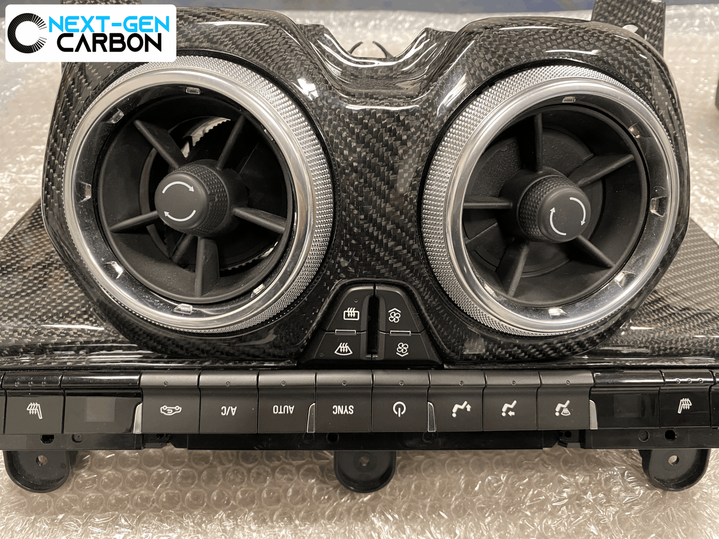 2016 - 24 Camaro Carbon Fiber Temperature Control Console Panel | Next-Gen Carbon