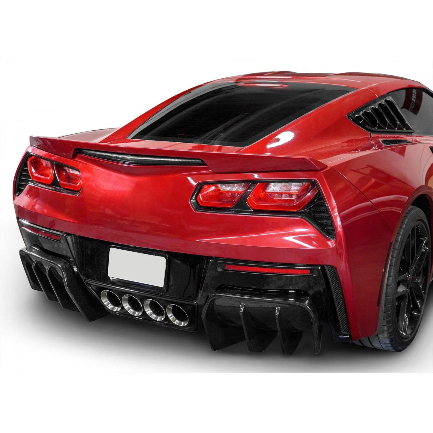 2014 - 19 C7 Corvette Rear Diffuser Add-On | Matte, Gloss, or Carbon Print Finish
