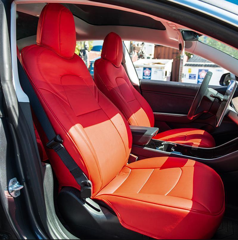 2019 - 23 Tesla Model Y Premium Custom Leather Seat Covers