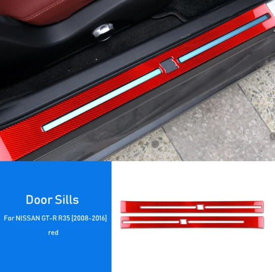 2008 - 16 Nissan GTR R35 Real Carbon Fiber Door Sills | Next-Gen Carbon