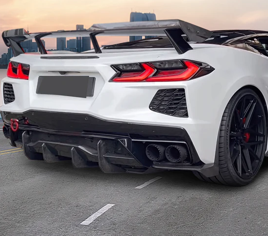 C8 Corvette Stingray Carbon Fiber Rear Diffuser Aprons
