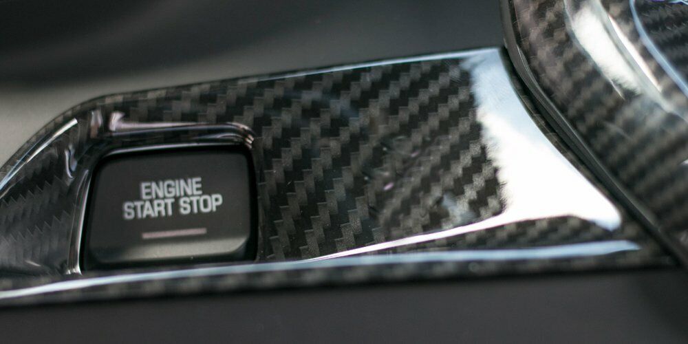 2016 - 24 Camaro Colored/Carbon Fiber Push Button Start Trim Cover (4 Colors)