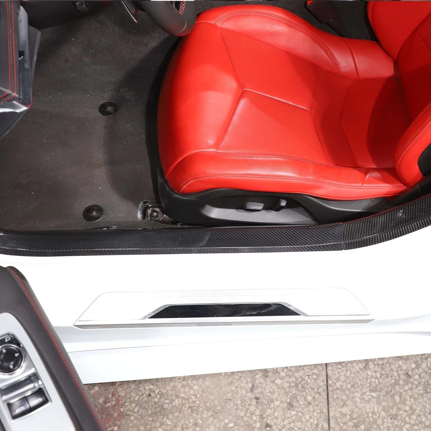 C8 Corvette Carbon Fiber Full Interior Door Entry Covers