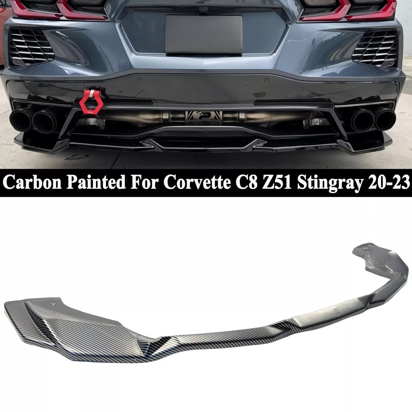 C8 Corvette Stingray Carbon Fiber Add-on Rear Diffuser