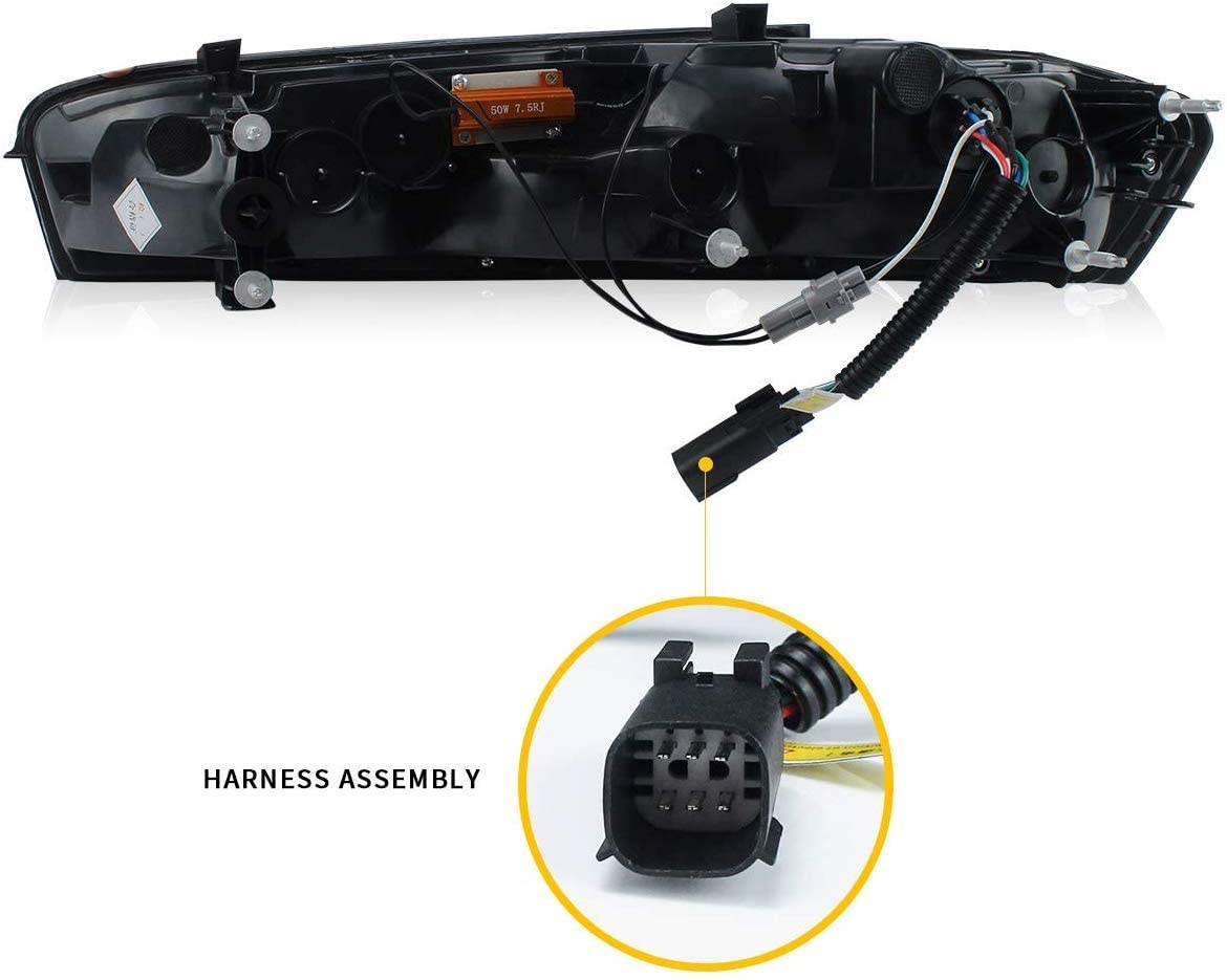 2016 - 18 Camaro Smoked Sequential Tail Lights - Amber Signal