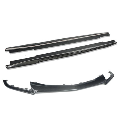 2016 - 19 Cadillac CTS-V Carbon Fiber Front Splitter &amp; Side Skirts Rockers