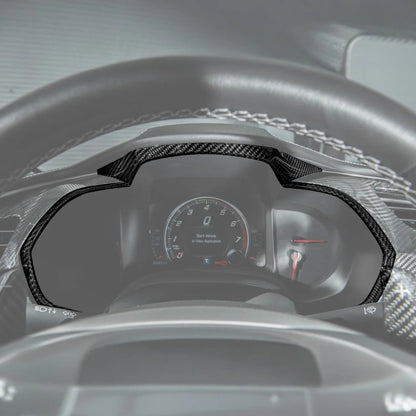 Corvette C7 Dry Carbon Fiber Speedometer Trim Cover Set image 0