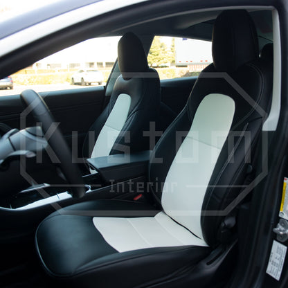 2017 - 23 Tesla Model 3 Custom Leather Seat Covers
