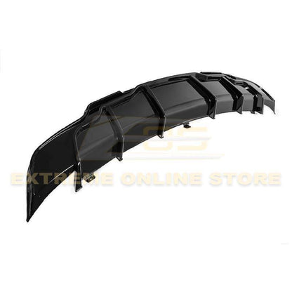 2017 - 24 Tesla Model 3 Gloss Black Rear Bumper Diffuser