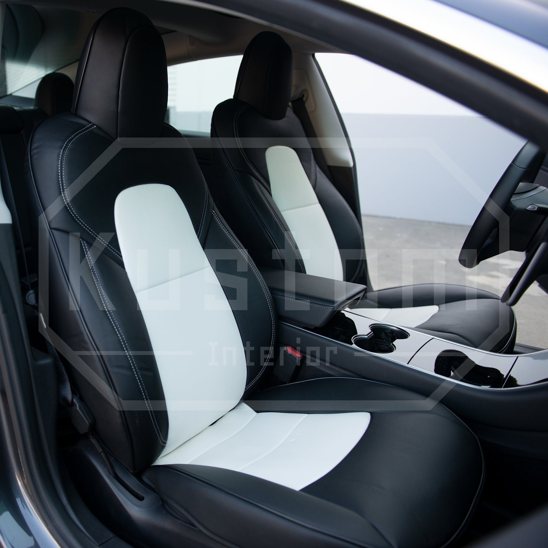 2017 - 23 Tesla Model 3 Custom Leather Seat Covers