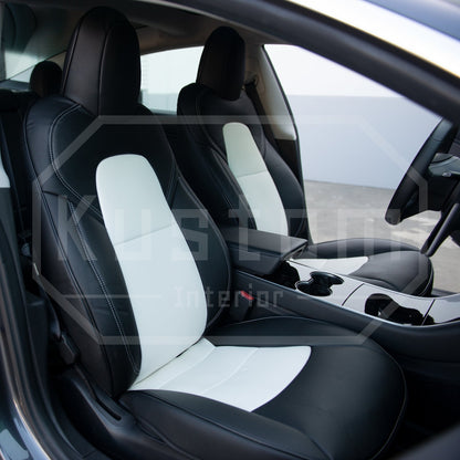 2017 - 23 Tesla Model 3 Custom Leather Seat Covers