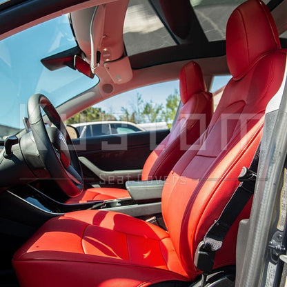 2017 - 23 Tesla Model 3 Custom Leather Seat Covers
