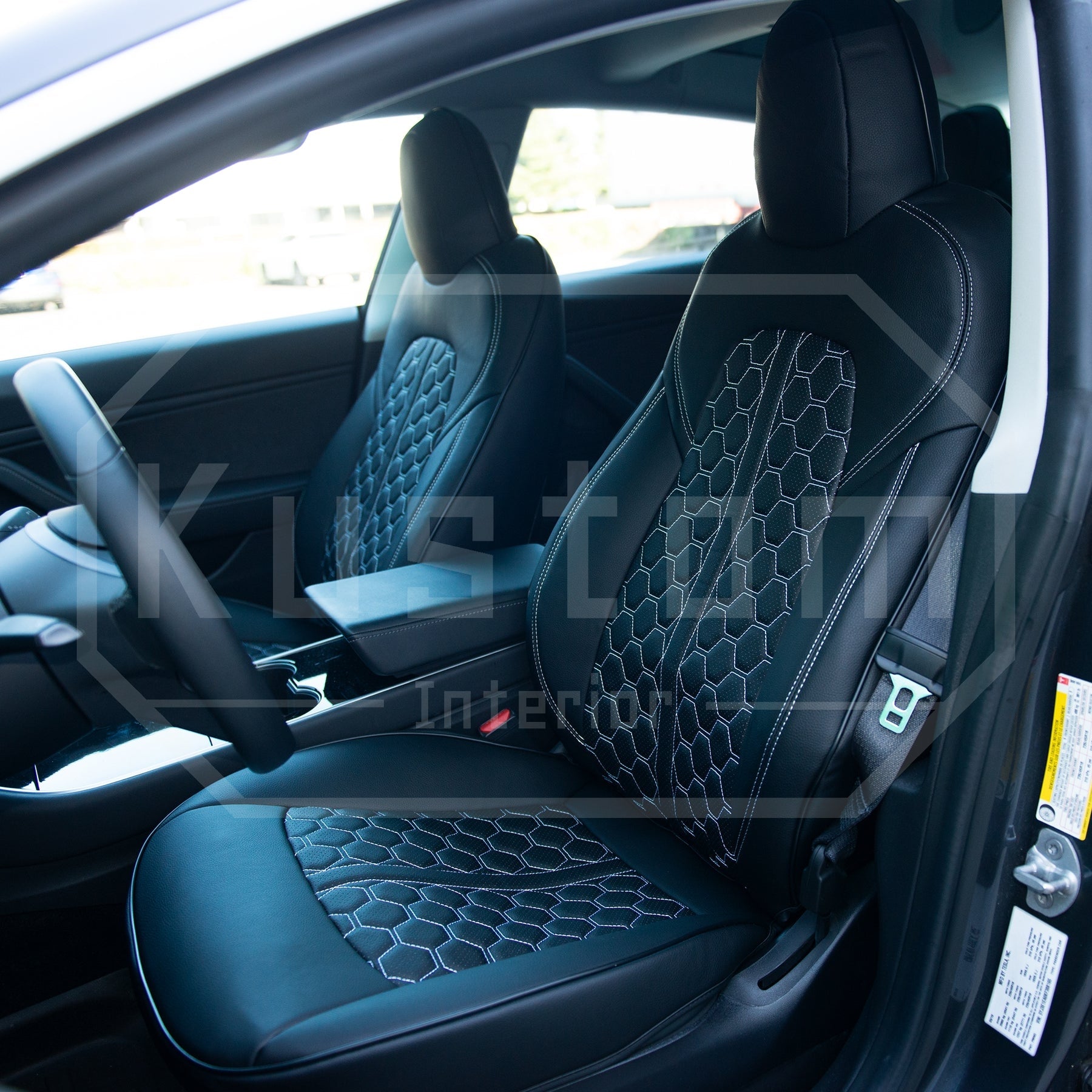 2017 - 23 Tesla Model 3 Custom Leather Seat Covers