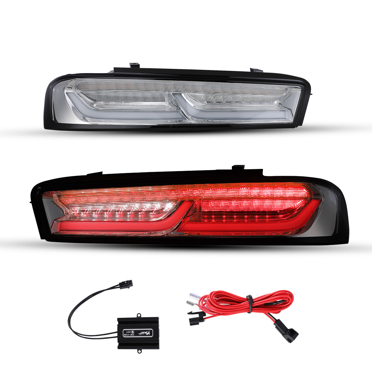 2016 - 18 Camaro Clear Sequential Tail Lights - Red Signal image 0