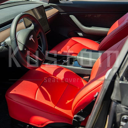 2017 - 23 Tesla Model 3 Custom Leather Seat Covers