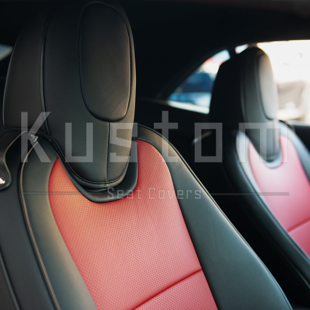 2010 - 15 Camaro Two-Tone Convertible Leather Seat Covers | KustomCover