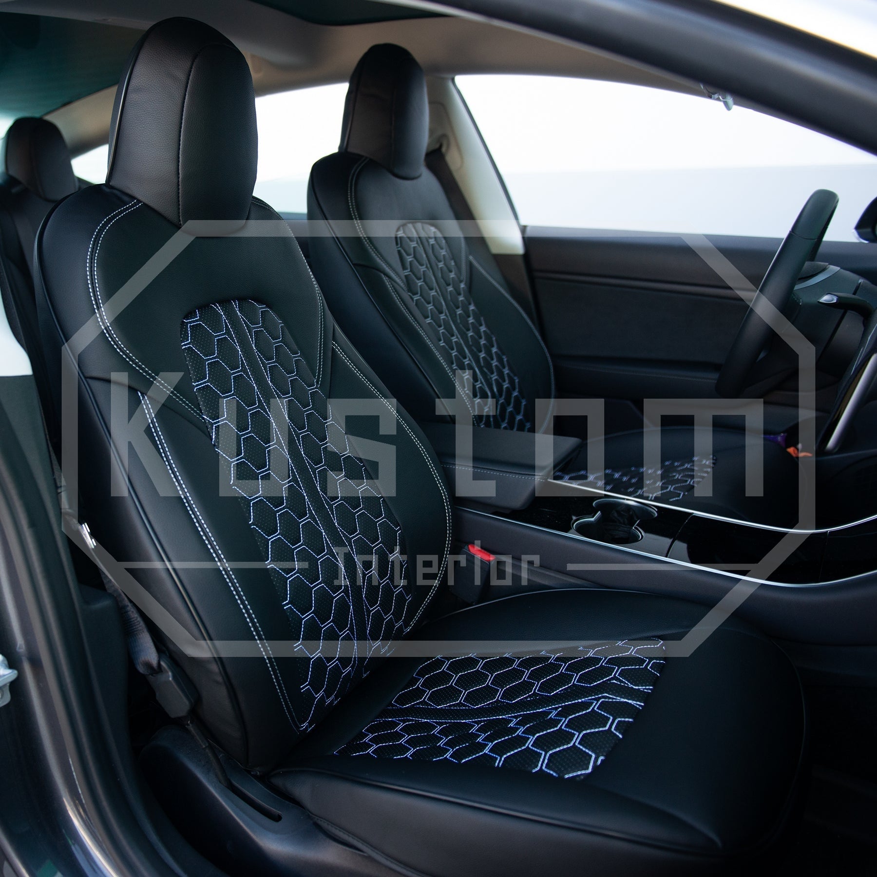 2017 - 23 Tesla Model 3 Custom Leather Seat Covers