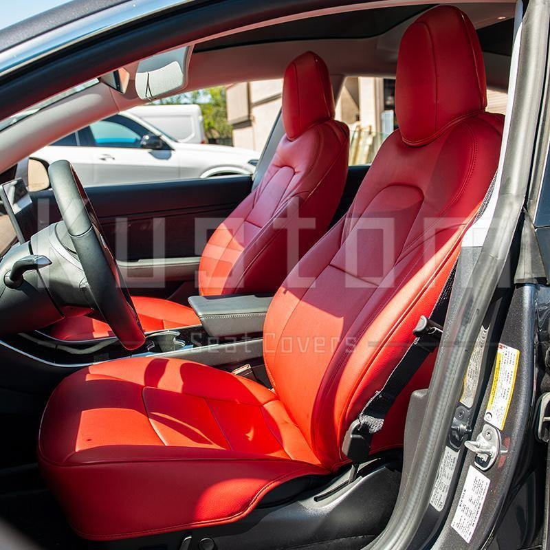 2017 - 23 Tesla Model 3 Custom Leather Seat Covers