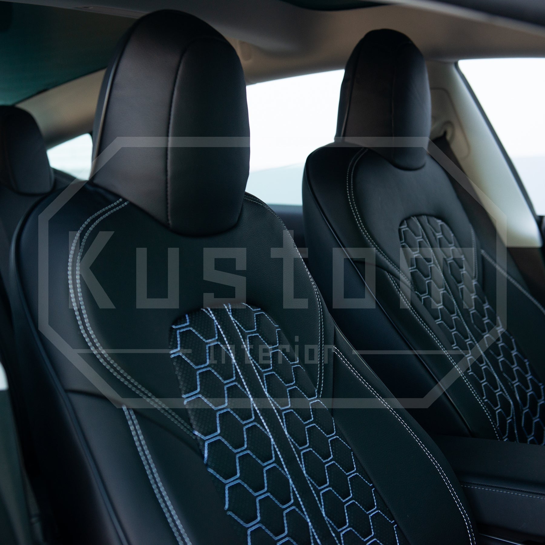 2017 - 23 Tesla Model 3 Custom Leather Seat Covers