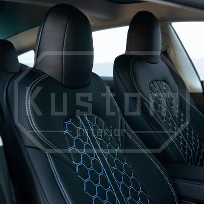 2017 - 23 Tesla Model 3 Custom Leather Seat Covers