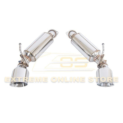 2009 - 21 Nissan 370Z Z34 Stainless Steel Axle Back 4.5" Dual Burnt Tips Exhaust