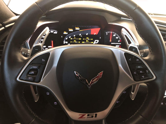 2014 - 19 C7 Corvette Colored Aluminum Paddle Shifter Extension Covers image 0