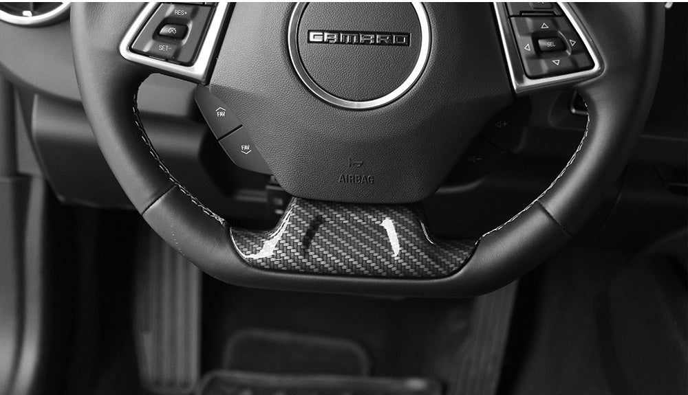 2016 - 24 Camaro Lower Steering Wheel Panel - Carbon Fiber / Colored image 4