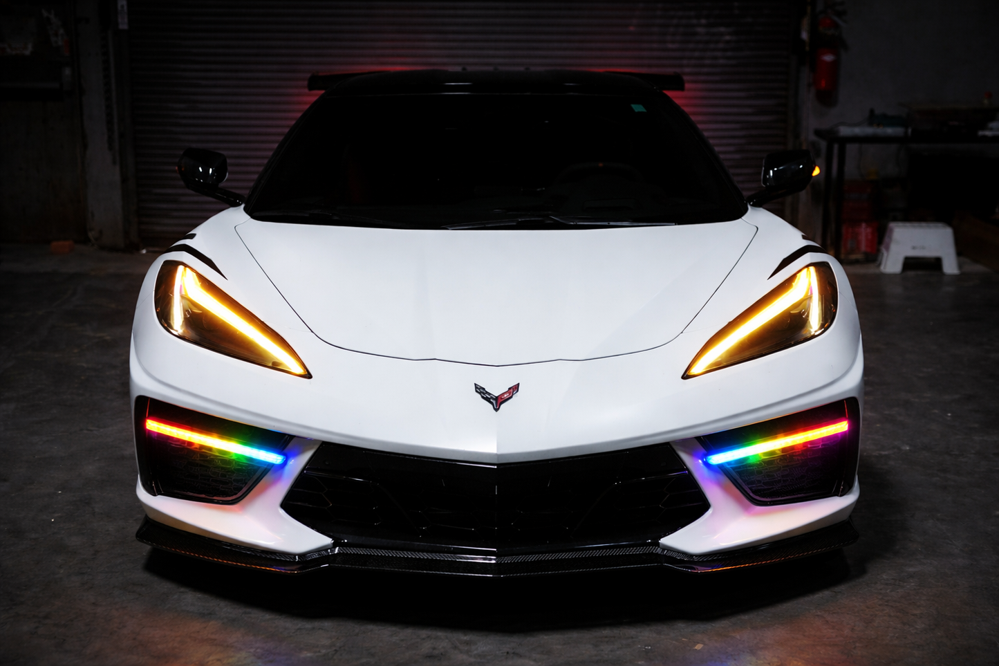 C8 Corvette Stingray RGB Flow LED DRL Grille Bezels image 6