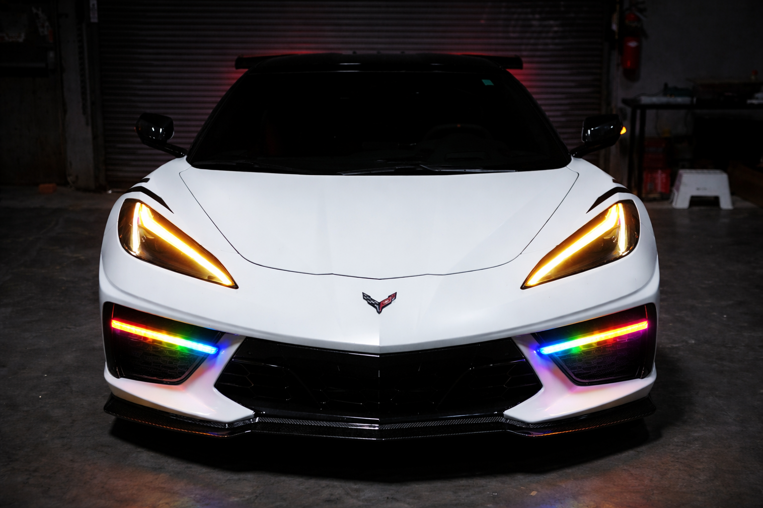 C8 Corvette Stingray RGB Flow LED DRL Grille Bezels image 6