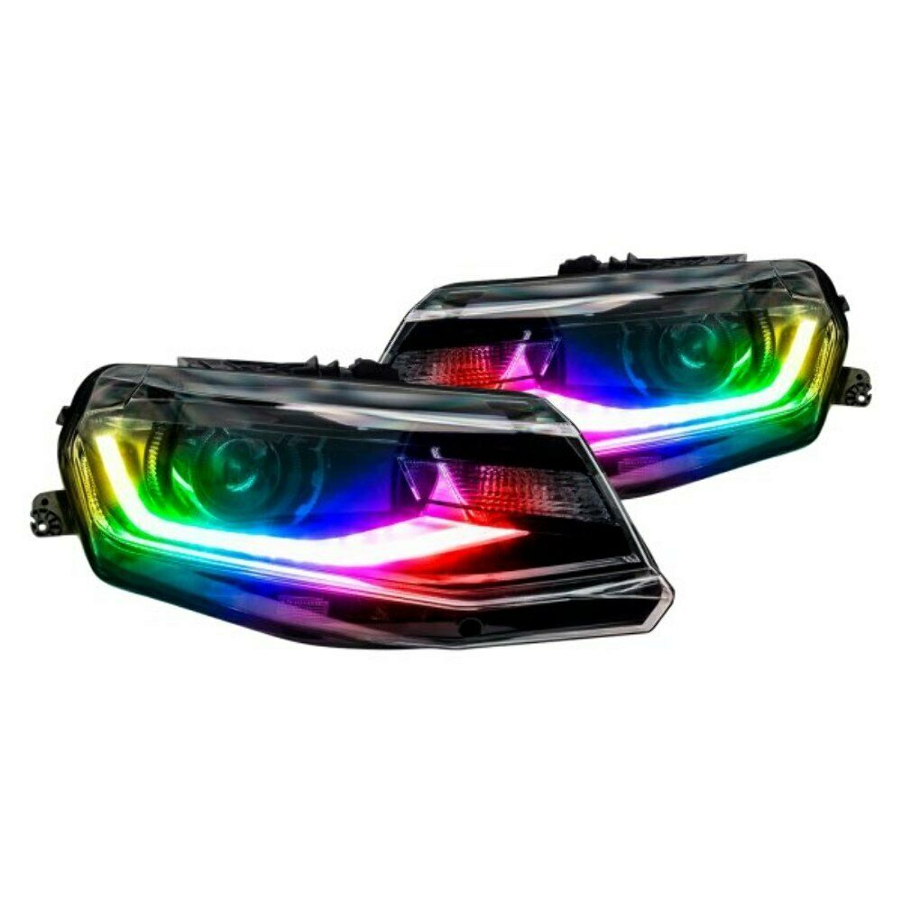 2016 - 18 Camaro Prebuilt Color Changing Headlights | Flowseries/RGB | Halo Ring | Demon Eye image 11