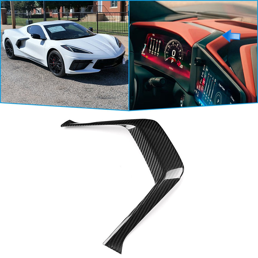 2026+ C8 Corvette Carbon Fiber Upper Dash Panel Trim Cover image 0