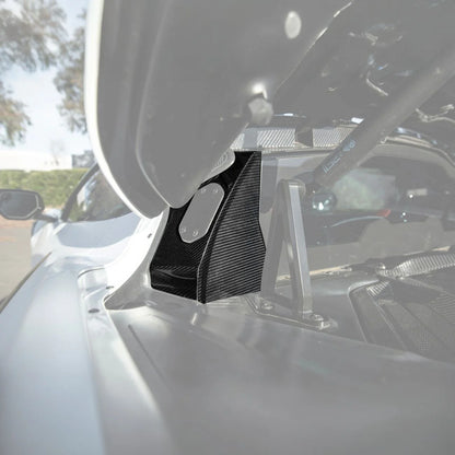 Corvette C8 Dry Carbon Fiber Rear Hatch Hinge Pillar Trim Cover Overlays image 0
