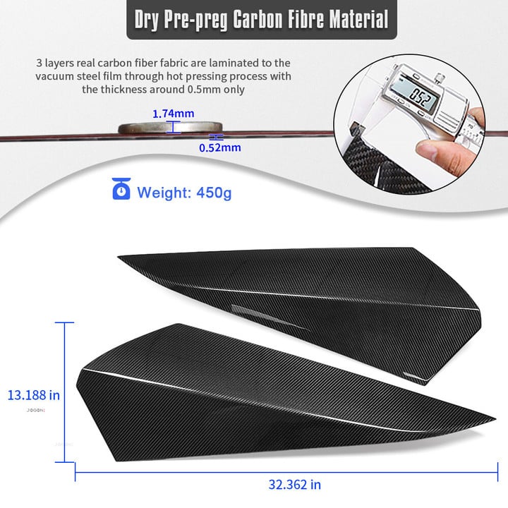 C8 Corvette HTC Rear Carbon Fiber Nacelles Roof Covers