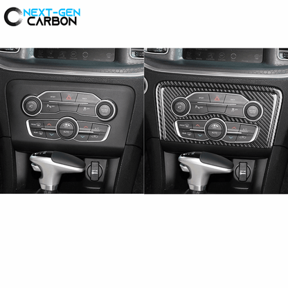 2015 - 24 Charger Carbon Fiber Climate Control Insert Overlay | Next-Gen Carbon